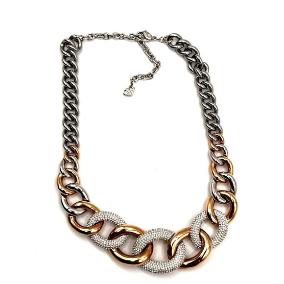 Swarovski Silver and Rose Gold Chain Necklace - Picture 4 of 14